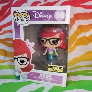 NIB Funko Pop Ariel Nerd with Glasses *RARE* Hot Topic Exclusive